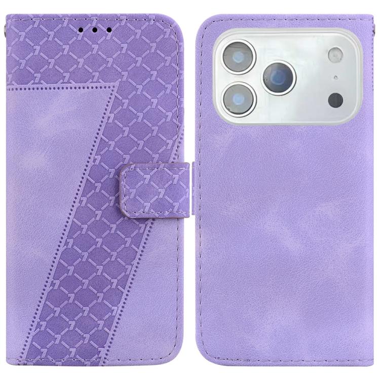 Seven-shaped Embossed Leather Phone Case
