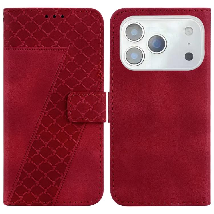 Seven-shaped Embossed Leather Phone Case