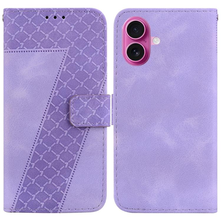 Seven-shaped Embossed Leather Phone Case