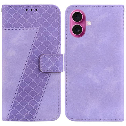 Seven-shaped Embossed Leather Phone Case