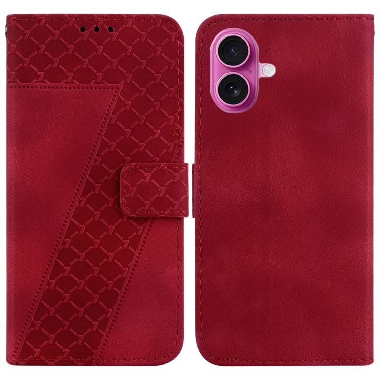Seven-shaped Embossed Leather Phone Case