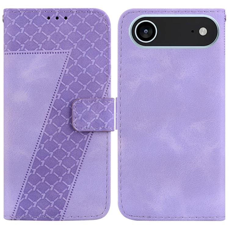 Seven-shaped Embossed Leather Phone Case
