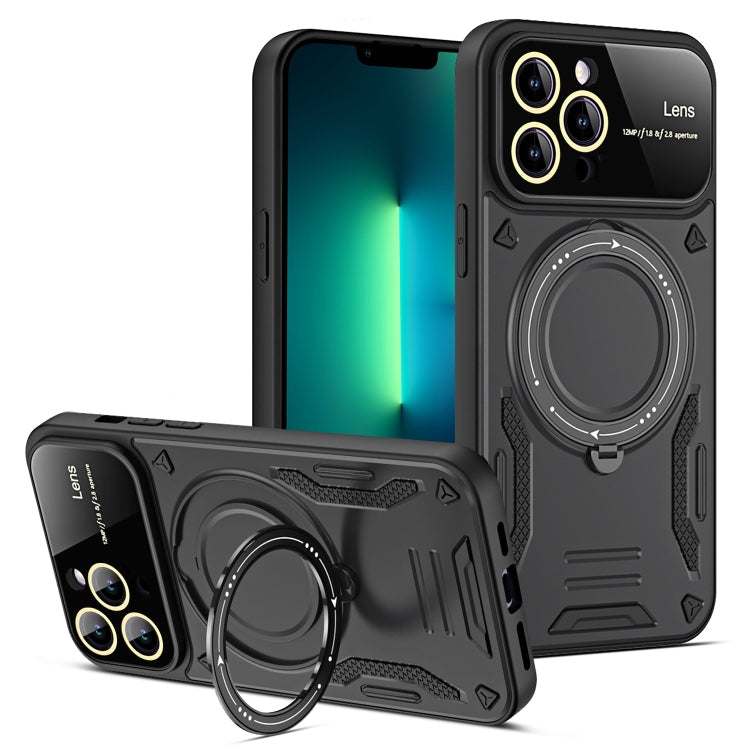 Large Window MagSafe Holder Phone Case, For iPhone 16 Pro Max, For iPhone 16 Pro, For iPhone 16 P...