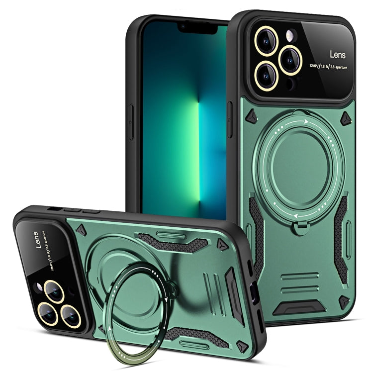 Large Window MagSafe Holder Phone Case, For iPhone 16 Pro Max, For iPhone 16 Pro, For iPhone 16 P...