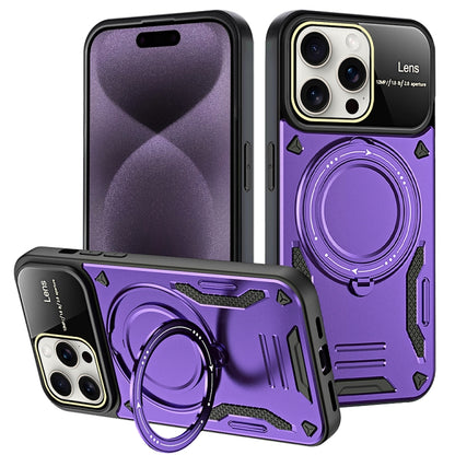Large Window MagSafe Holder Phone Case, For iPhone 16 Pro Max, For iPhone 16 Pro, For iPhone 16 P...