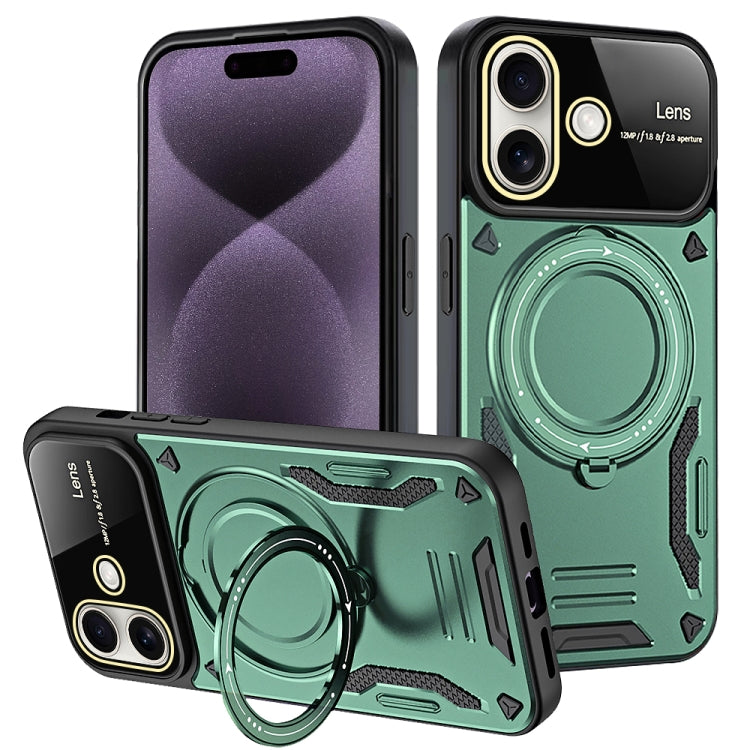 Large Window MagSafe Holder Phone Case, For iPhone 16 Pro Max, For iPhone 16 Pro, For iPhone 16 P...