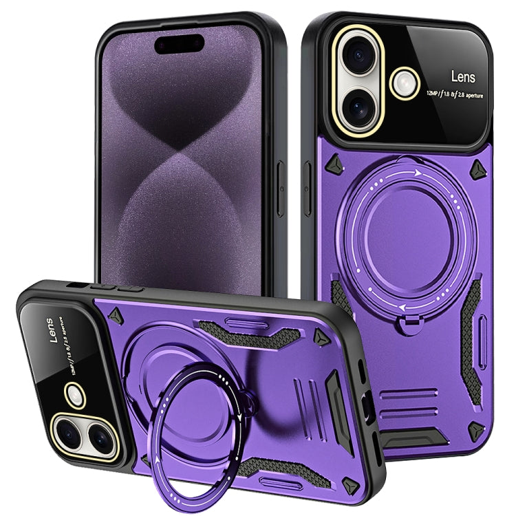 Large Window MagSafe Holder Phone Case, For iPhone 16 Pro Max, For iPhone 16 Pro, For iPhone 16 P...