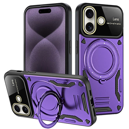 Large Window MagSafe Holder Phone Case, For iPhone 16 Pro Max, For iPhone 16 Pro, For iPhone 16 P...