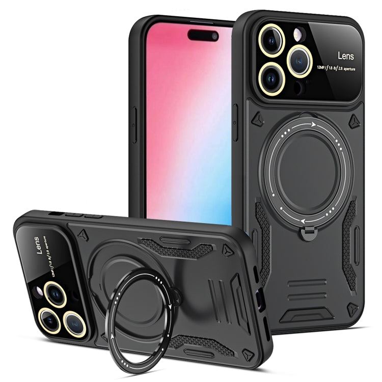 Large Window MagSafe Holder Phone Case, For iPhone 16 Pro Max, For iPhone 16 Pro, For iPhone 16 P...