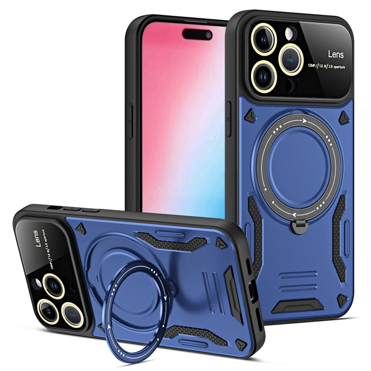 Large Window MagSafe Holder Phone Case, For iPhone 16 Pro Max, For iPhone 16 Pro, For iPhone 16 P...