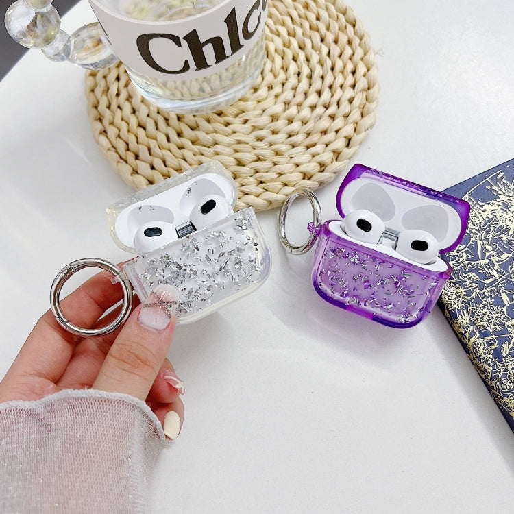 Silver Foil Epoxy Bluetooth Earphone Protective Case, For AirPods Pro 2, For AirPods 3�����������...