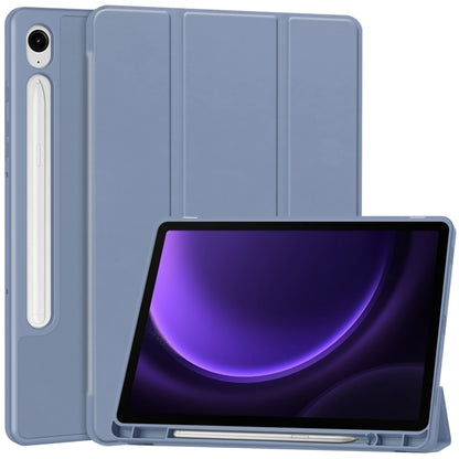 3-Fold Pure Color TPU Smart Leather Tablet Case with Pen Slot, For Samsung Galaxy Tab S9 FE / S10...