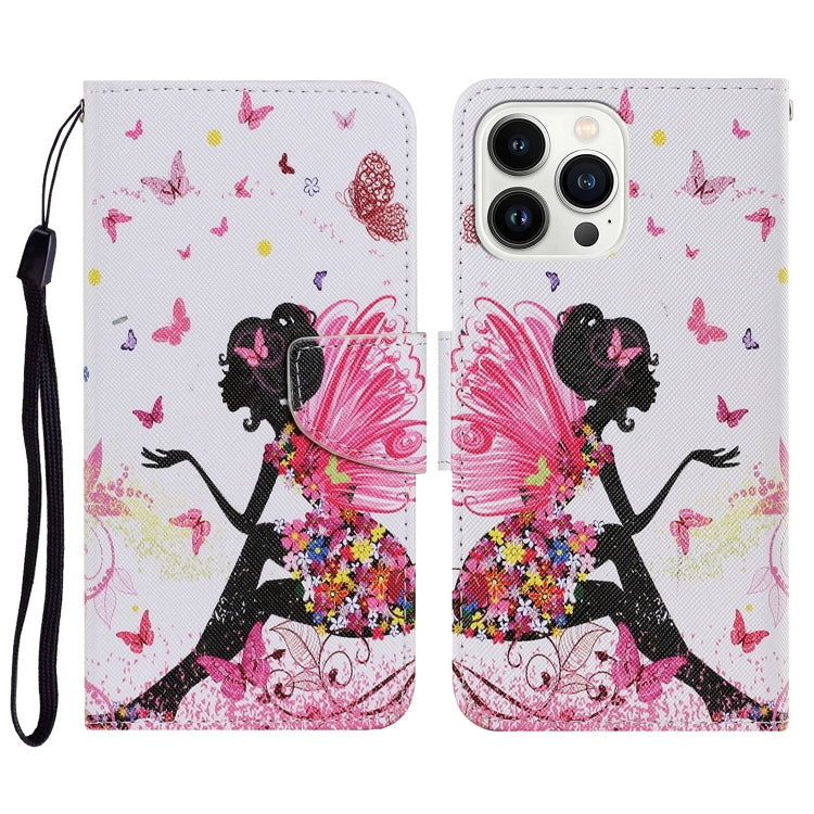 3D Colored Drawing Flip Leather Phone Case, For iPhone 16 Pro Max, For iPhone 16 Pro�������������...