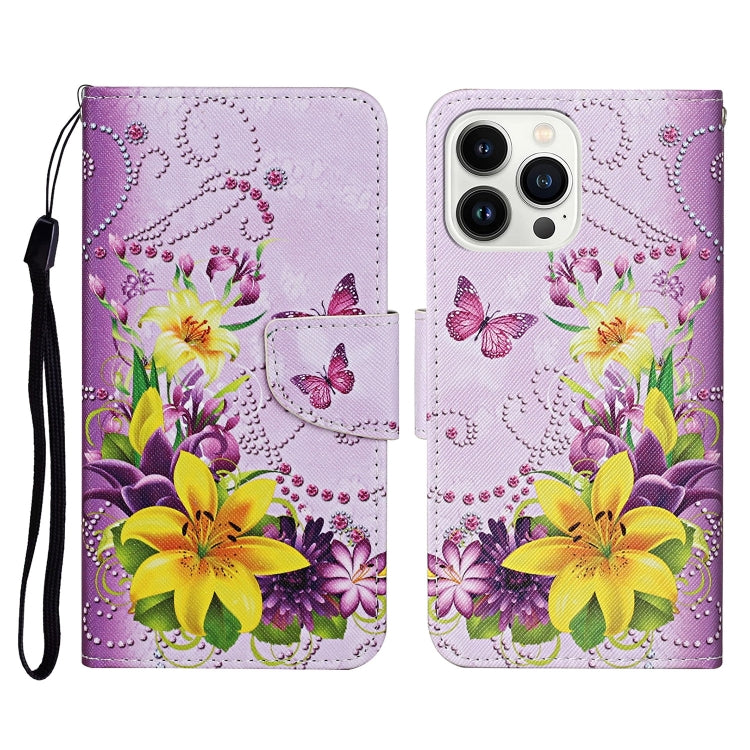 3D Colored Drawing Flip Leather Phone Case, For iPhone 15 Pro, For iPhone 15 Plus, For iPhone 15