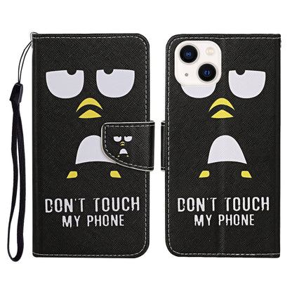 3D Colored Drawing Flip Leather Phone Case, For iPhone 15 Pro, For iPhone 15 Plus, For iPhone 15