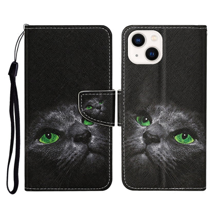 3D Colored Drawing Flip Leather Phone Case, For iPhone 15 Pro, For iPhone 15 Plus, For iPhone 15