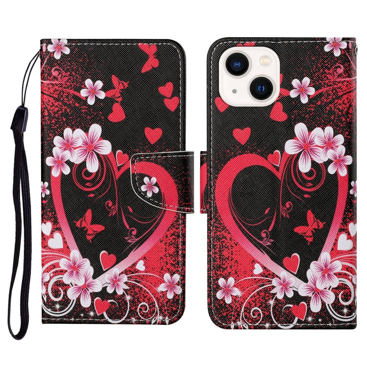 3D Colored Drawing Flip Leather Phone Case, For iPhone 15 Pro, For iPhone 15 Plus, For iPhone 15