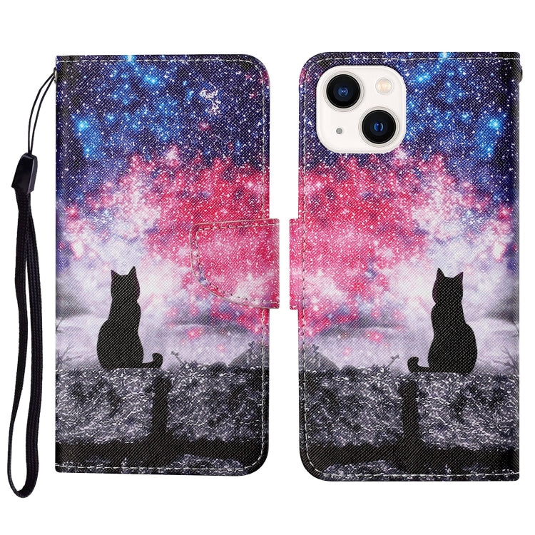 3D Colored Drawing Flip Leather Phone Case, For iPhone 15 Pro, For iPhone 15 Plus, For iPhone 15