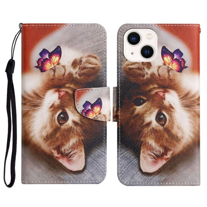 3D Colored Drawing Flip Leather Phone Case, For iPhone 15 Pro, For iPhone 15 Plus, For iPhone 15