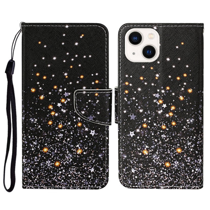3D Colored Drawing Flip Leather Phone Case, For iPhone 15 Pro, For iPhone 15 Plus, For iPhone 15