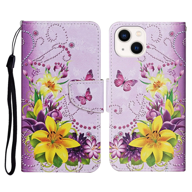 3D Colored Drawing Flip Leather Phone Case, For iPhone 15 Pro, For iPhone 15 Plus, For iPhone 15