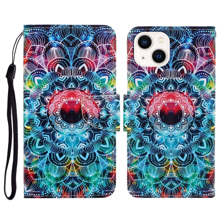 3D Colored Drawing Flip Leather Phone Case, For iPhone 15 Pro, For iPhone 15 Plus, For iPhone 15