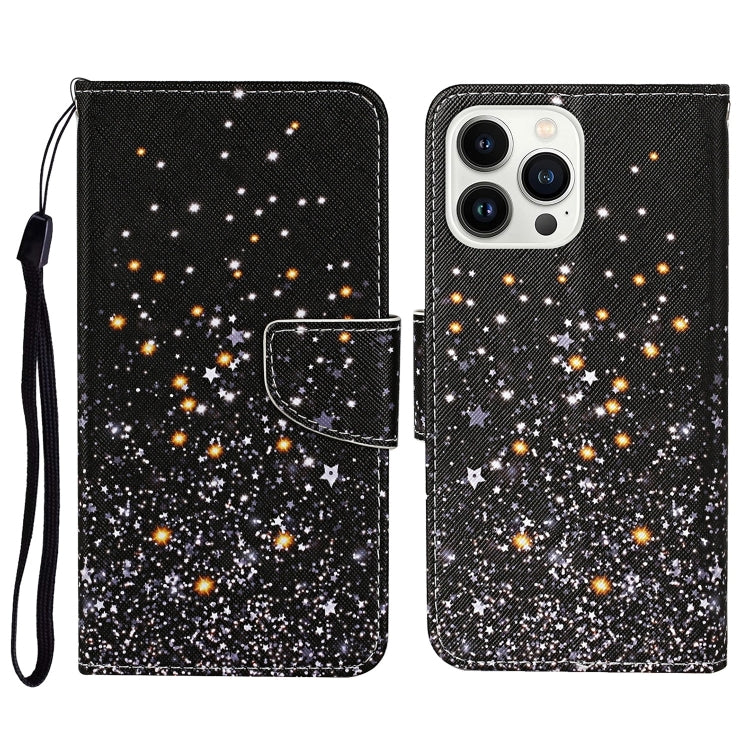 3D Colored Drawing Flip Leather Phone Case, For iPhone 16 Pro Max, For iPhone 16 Pro�������������...