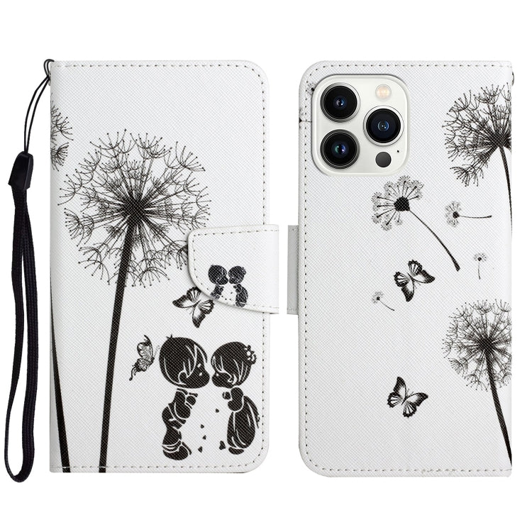 3D Colored Drawing Flip Leather Phone Case, For iPhone 16 Pro Max, For iPhone 16 Pro�������������...