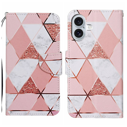 3D Colored Drawing Flip Leather Phone Case, For iPhone 16 Pro Max, For iPhone 16 Pro�������������...