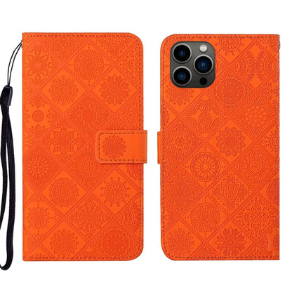 Ethnic Style Embossed Pattern Leather Phone Case, For iPhone 16e, For iPhone 16 Pro Max����������...