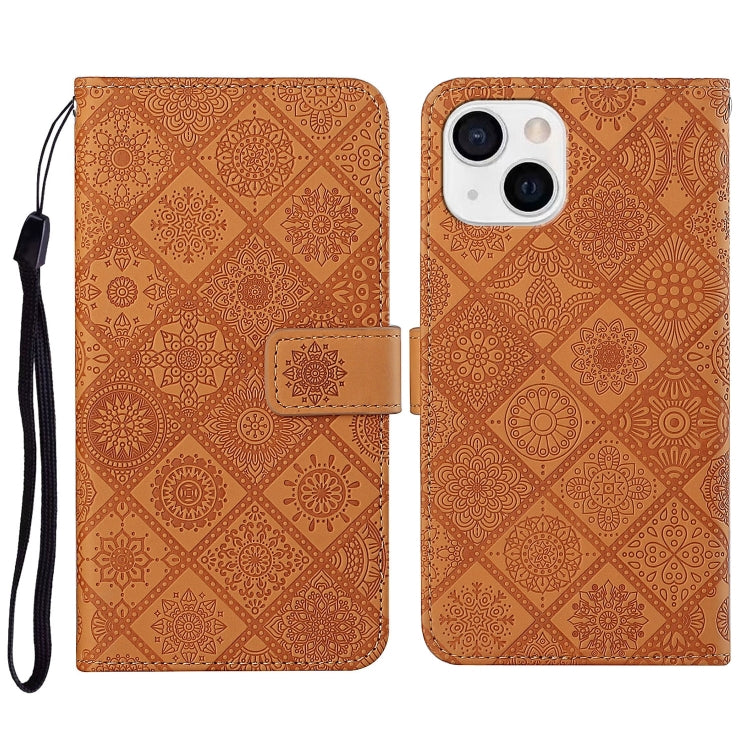 Ethnic Style Embossed Pattern Leather Phone Case, For iPhone 16e, For iPhone 16 Pro Max����������...