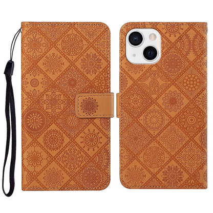 Ethnic Style Embossed Pattern Leather Phone Case, For iPhone 16e, For iPhone 16 Pro Max����������...