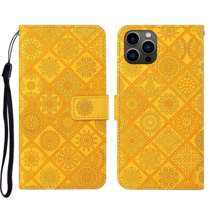 Ethnic Style Embossed Pattern Leather Phone Case, For iPhone 16e, For iPhone 16 Pro Max����������...