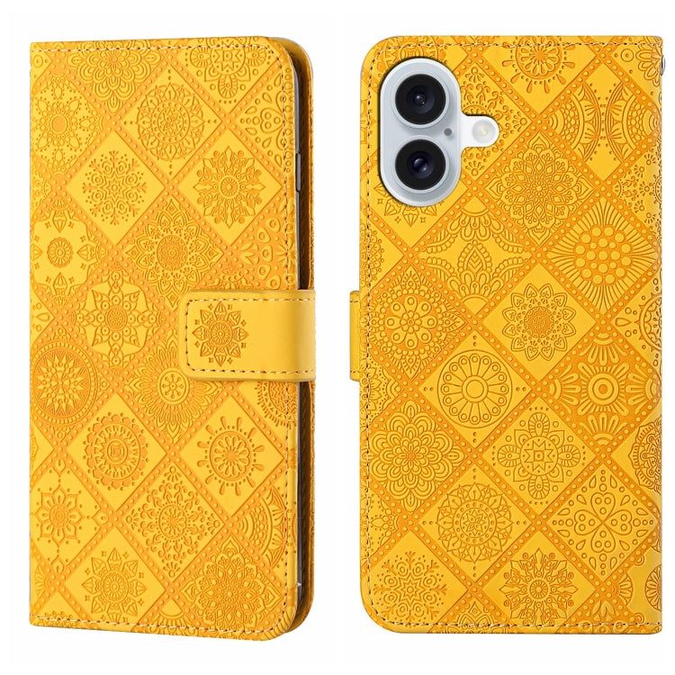 Ethnic Style Embossed Pattern Leather Phone Case, For iPhone 16e, For iPhone 16 Pro Max����������...