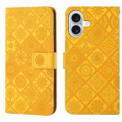 Ethnic Style Embossed Pattern Leather Phone Case, For iPhone 16e, For iPhone 16 Pro Max����������...