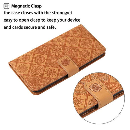 Ethnic Style Embossed Pattern Leather Phone Case, For iPhone 16e, For iPhone 16 Pro Max����������...