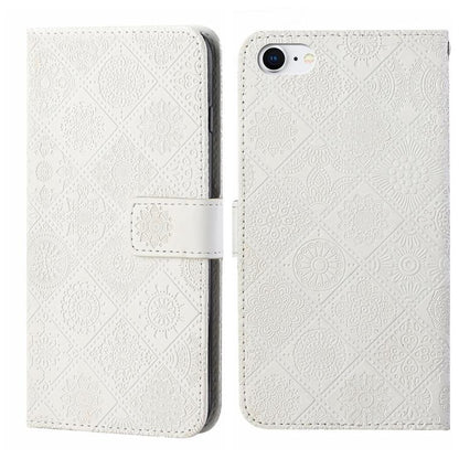 Ethnic Style Embossed Pattern Leather Phone Case, For iPhone 16e, For iPhone 16 Pro Max����������...