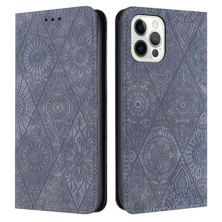 Ethnic Embossed Adsorption Leather Phone Case, For iPhone 16e, For iPhone 16 Pro Max�������������...