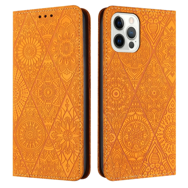 Ethnic Embossed Adsorption Leather Phone Case, For iPhone 16e, For iPhone 16 Pro Max�������������...