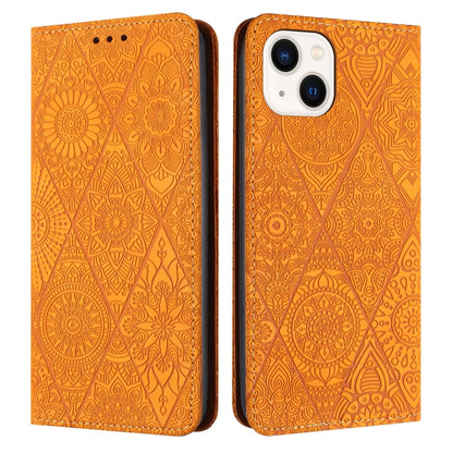 Ethnic Embossed Adsorption Leather Phone Case, For iPhone 16e, For iPhone 16 Pro Max�������������...