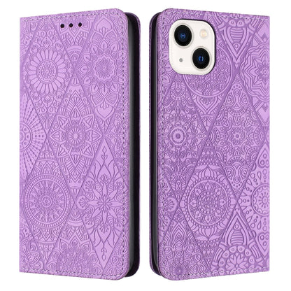 Ethnic Embossed Adsorption Leather Phone Case, For iPhone 16e, For iPhone 16 Pro Max�������������...
