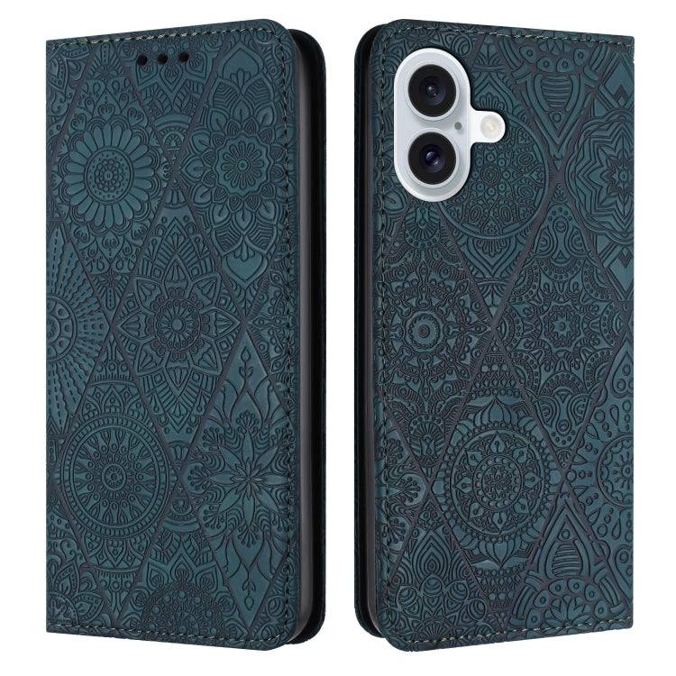 Ethnic Embossed Adsorption Leather Phone Case, For iPhone 16e, For iPhone 16 Pro Max�������������...