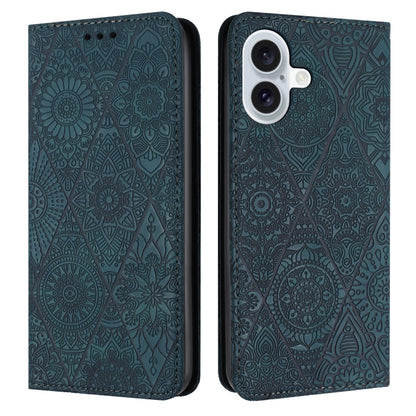 Ethnic Embossed Adsorption Leather Phone Case, For iPhone 16e, For iPhone 16 Pro Max�������������...
