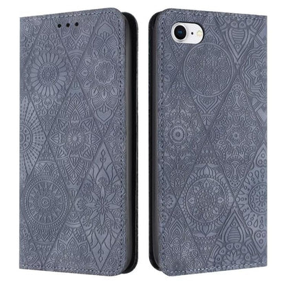 Ethnic Embossed Adsorption Leather Phone Case, For iPhone 16e, For iPhone 16 Pro Max�������������...