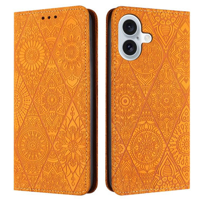 Ethnic Embossed Adsorption Leather Phone Case