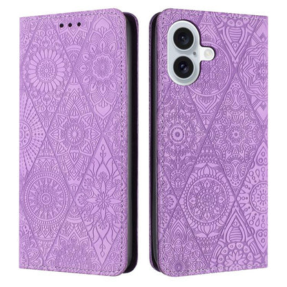 Ethnic Embossed Adsorption Leather Phone Case