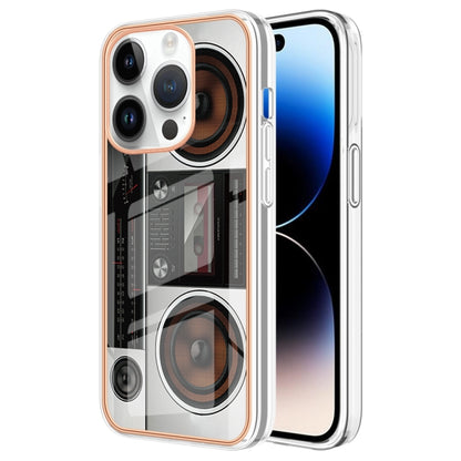Electroplating Marble Dual-side IMD Phone Case, For iPhone 16 Pro Max, For iPhone 16 Pro���������...