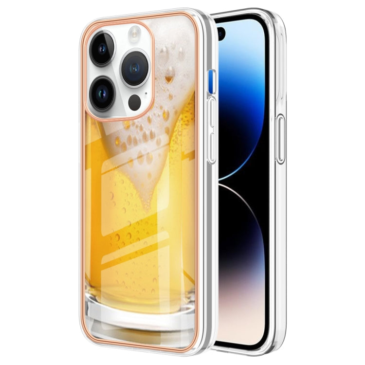 Electroplating Marble Dual-side IMD Phone Case, For iPhone 16 Pro Max, For iPhone 16 Pro���������...