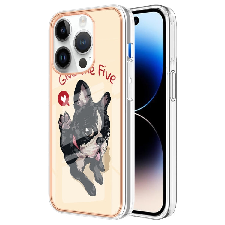 Electroplating Marble Dual-side IMD Phone Case, For iPhone 16 Pro Max, For iPhone 16 Pro���������...