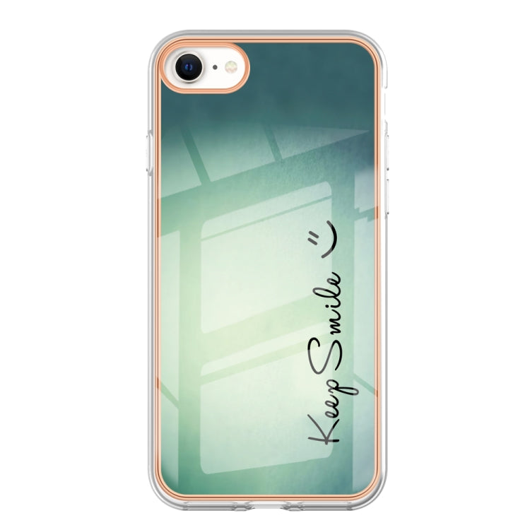Electroplating Marble Dual-side IMD Phone Case, For iPhone SE 2022 / SE 2020 / 8 / 7�������������...